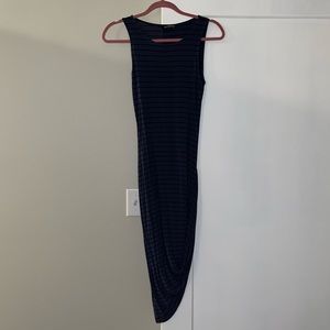 Express striped body-con midi dress!